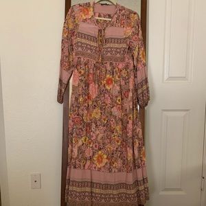 Vintage style boho flowy dress